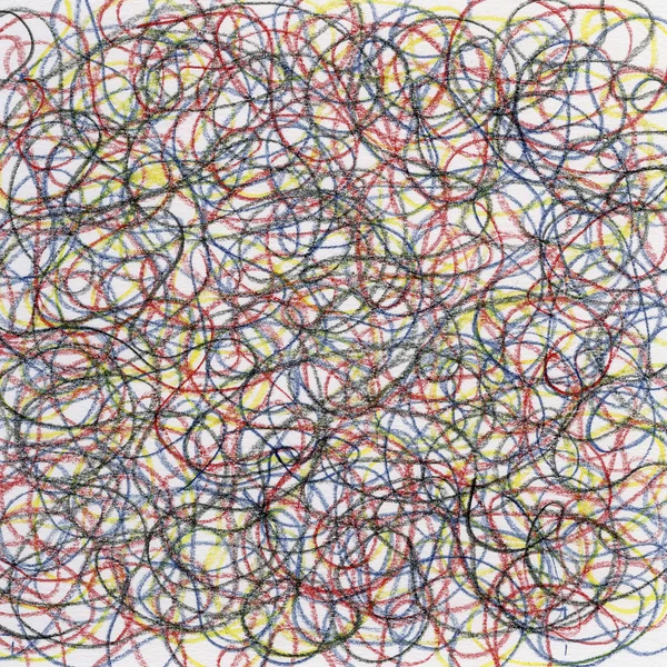 Chaotic crayon scribble — Stock Photo, Image