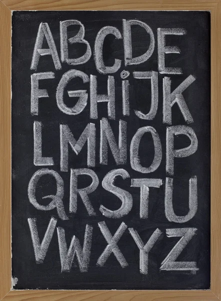 Anglická abeceda na tabuli — Stock fotografie