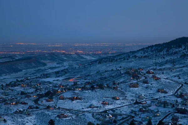 Noche sobre Colorado Front Range —  Fotos de Stock