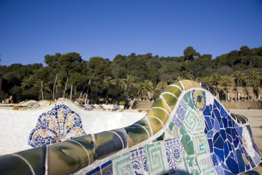 Park Guell by Antoni Gaudi, Barcelona, Catalonia, Spain clipart