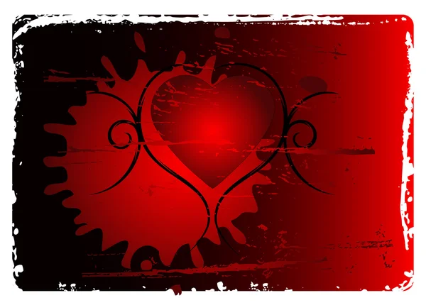 Grunge Valentines fundo abstrato — Vetor de Stock