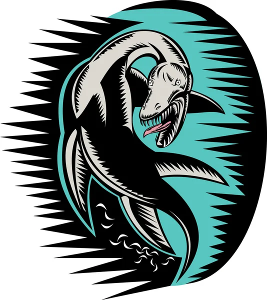 Loch ness monstruo o serpiente de mar —  Fotos de Stock