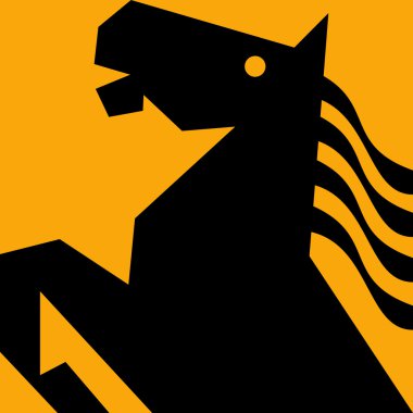 stilize Şahlanan at