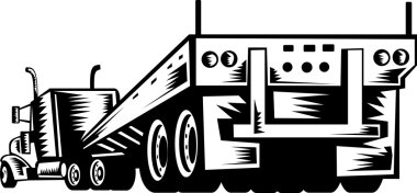 Truck and trailer clipart