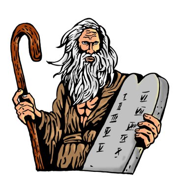 Moses Ten Commandments Tablet clipart