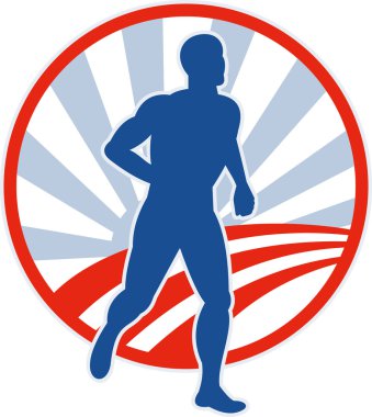 Phyiscal fitness marathon runner jog clipart