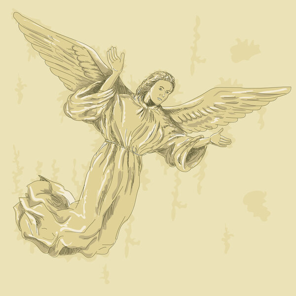 Angel with arms spread surplice
