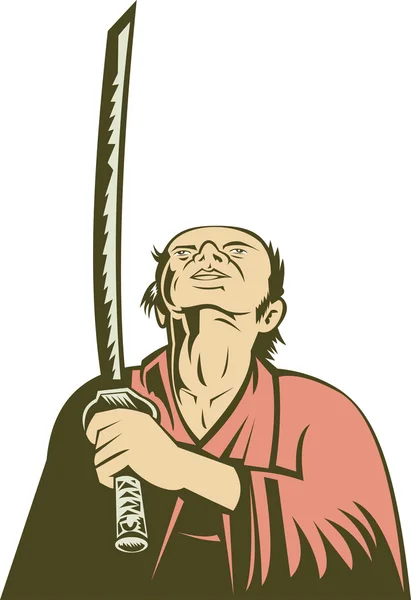 Japanisches Samurai-Kriegerschwert Katana — Stockfoto