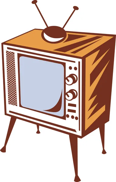Ρετρό στυλ τηλεόραση — Φωτογραφία Αρχείου