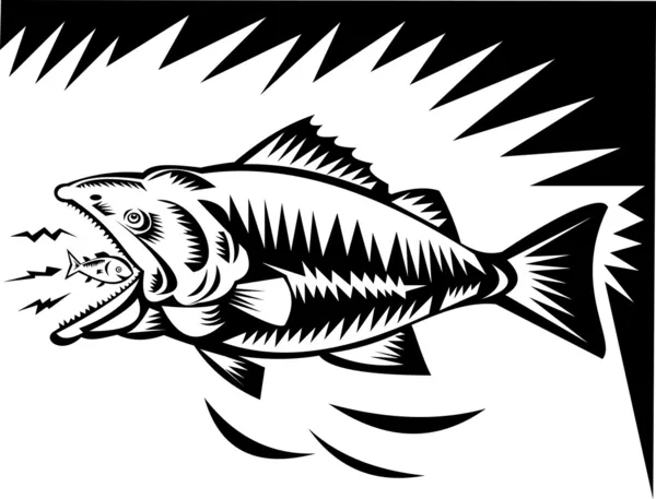Duże ryby jeść małe ryby — Zdjęcie stockowe