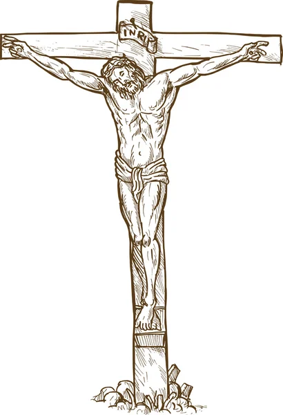 Jesus Christ hanging on the cross — Stock Photo, Image