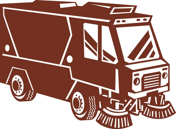 절연 거리 스위퍼 청소기 트럭 — Stock Fotó