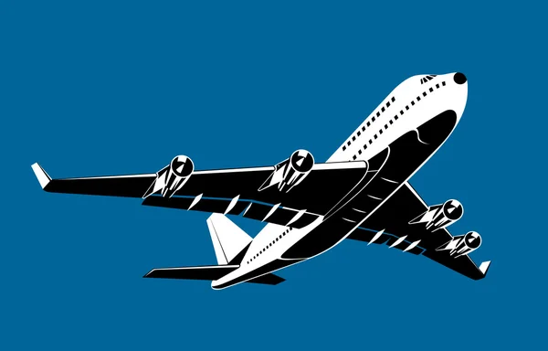 Jumbo jet repülőgép felszállás — Stock Fotó