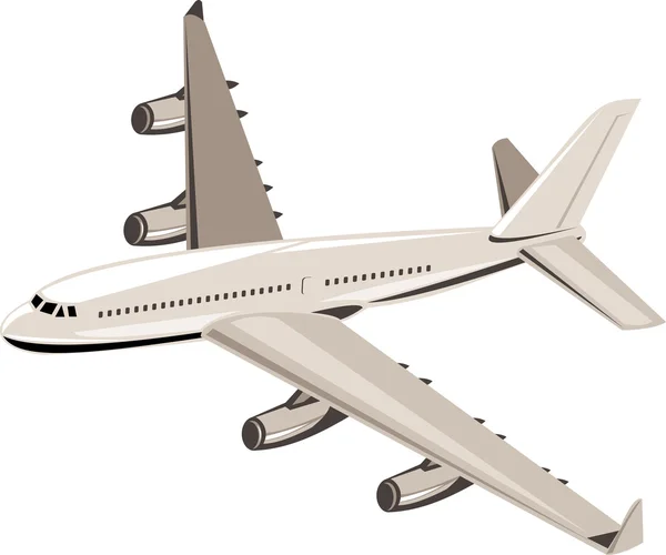 Jumbo jet trafikflygplan i flyg — Stockfoto