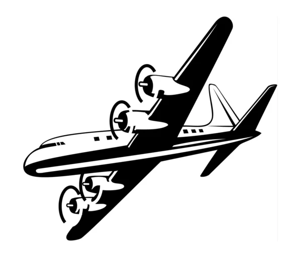 Propeller vliegtuig opstijgen — Stockfoto