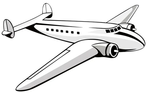 Propeller flygplan under flygning — Stockfoto
