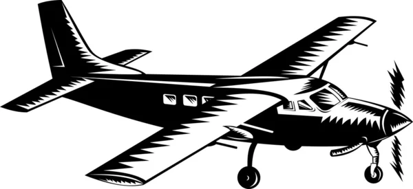 Propeller flygplan lyfter — Stockfoto