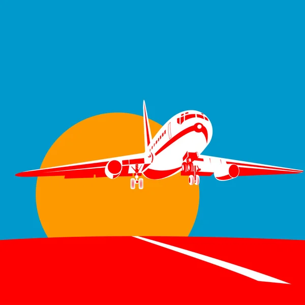 Startu samolotu jumbo jeta — Zdjęcie stockowe