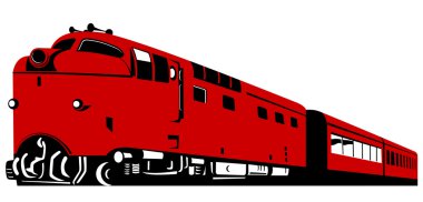 Diesel train clipart