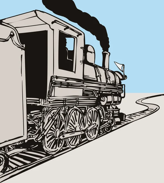 Buharlı tren lokomotif — Stok fotoğraf