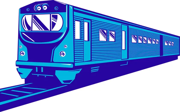 Passenger train traveling — Stock Photo, Image