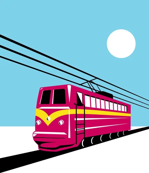 Electric train traveling — Stock Photo, Image