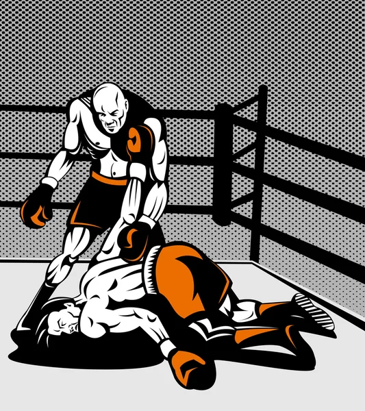 Verbinding maken met een knockout punch bokser — Stockfoto