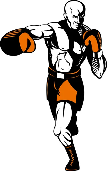 Boxer punching — Stock Photo, Image