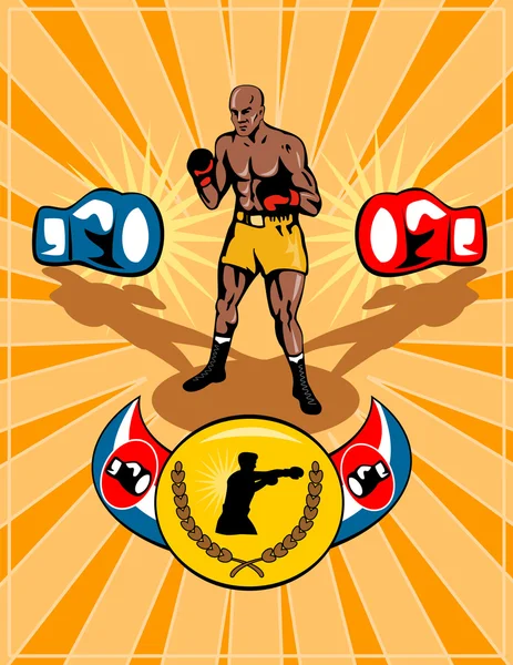 Boxer punching — Stock Photo, Image