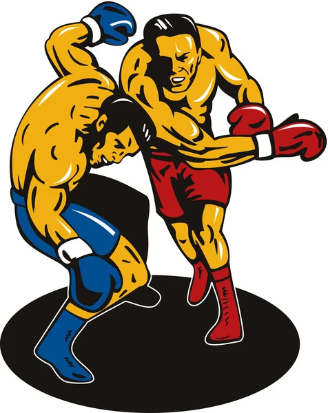 Boxer mit K.o.-Schlag — Stockfoto