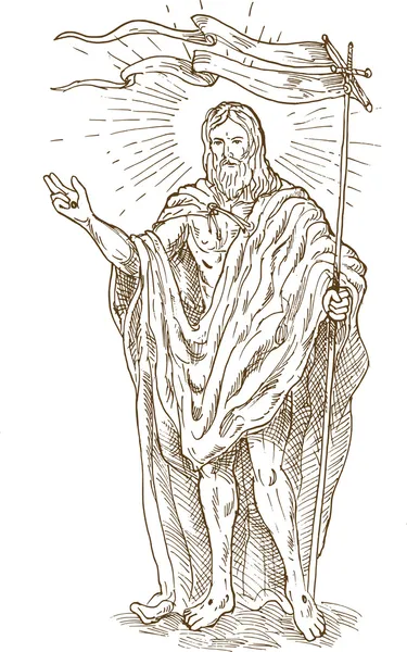 フラグが立っている復活のイエス ・ キリスト — ストック写真