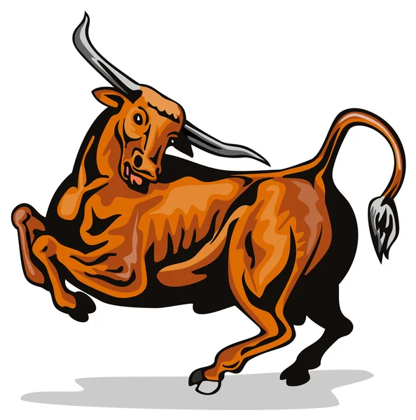 Raiva furiosa touro atacando — Fotografia de Stock