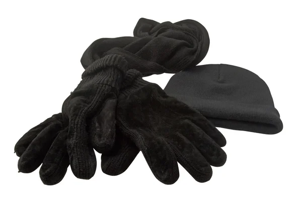 Gloves, hat and scarf — Stock Photo, Image