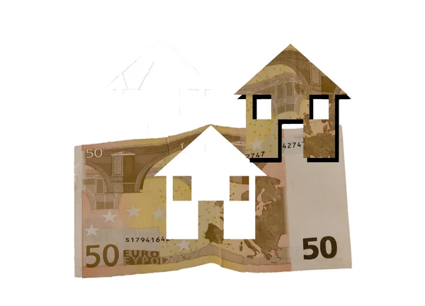 Гроші на дому — стокове фото