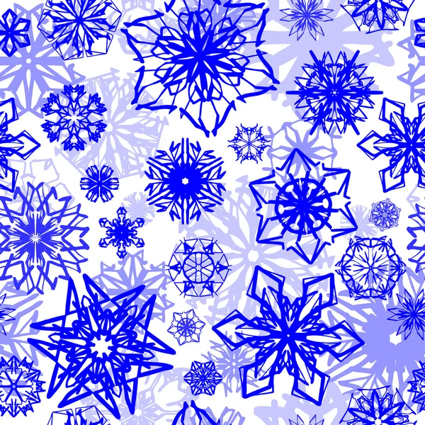 Безшовні сніжинки шаблон — стоковий вектор