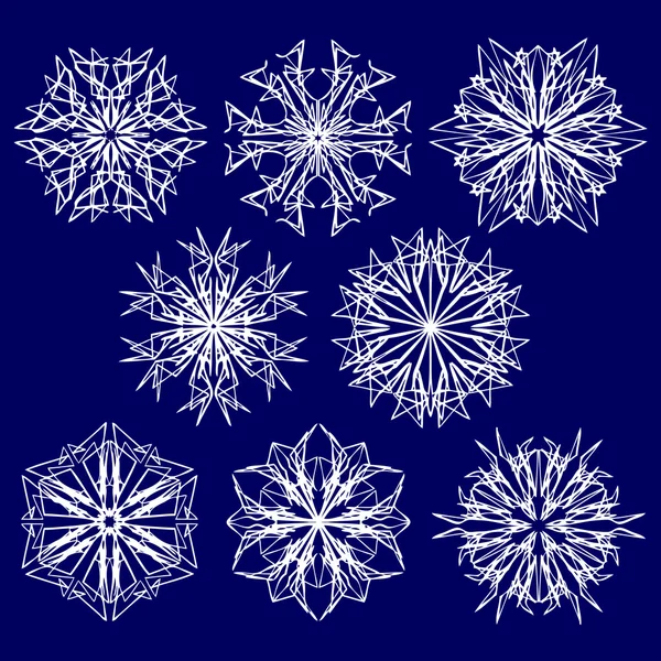 Copos de nieve vectoriales — Archivo Imágenes Vectoriales