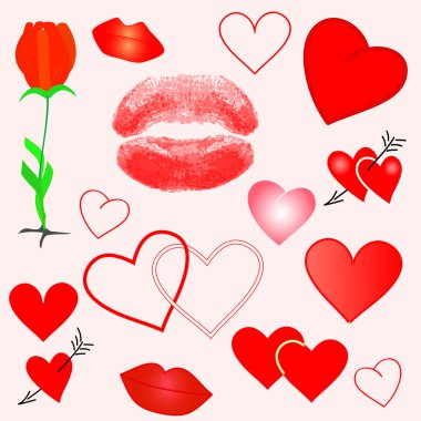 Valentine elements clipart