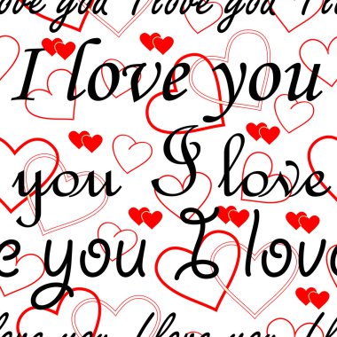 Seamless valentine pattern clipart