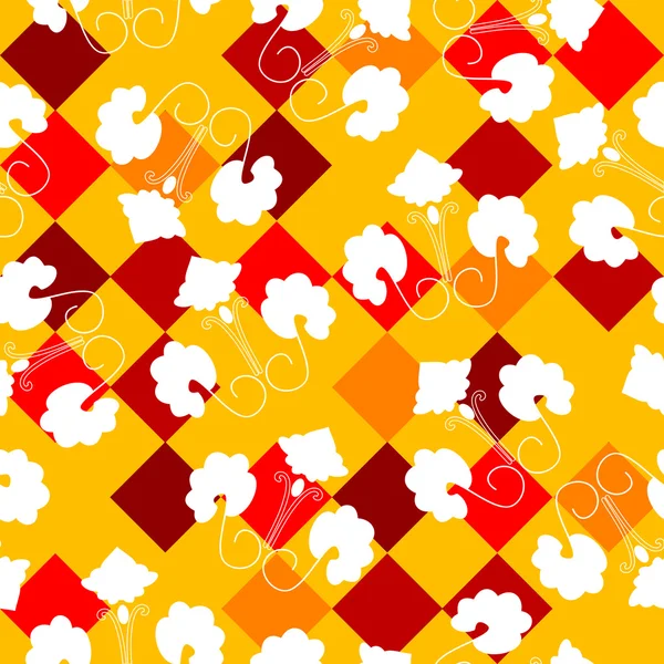 Motif floral art sans couture — Image vectorielle
