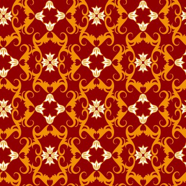 Seamless ornament floral pattern clipart