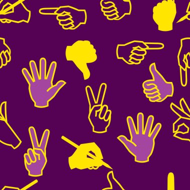 Seamless hand pattern clipart