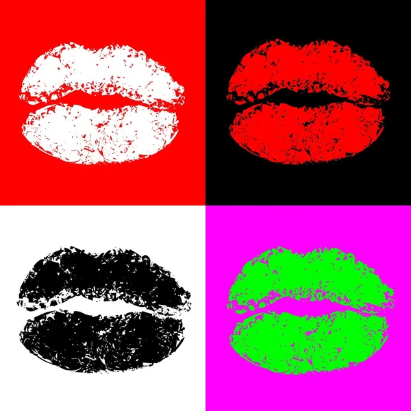 Les lèvres d'art — Image vectorielle
