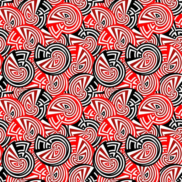Naadloze abstracte rode patroon — Stockvector