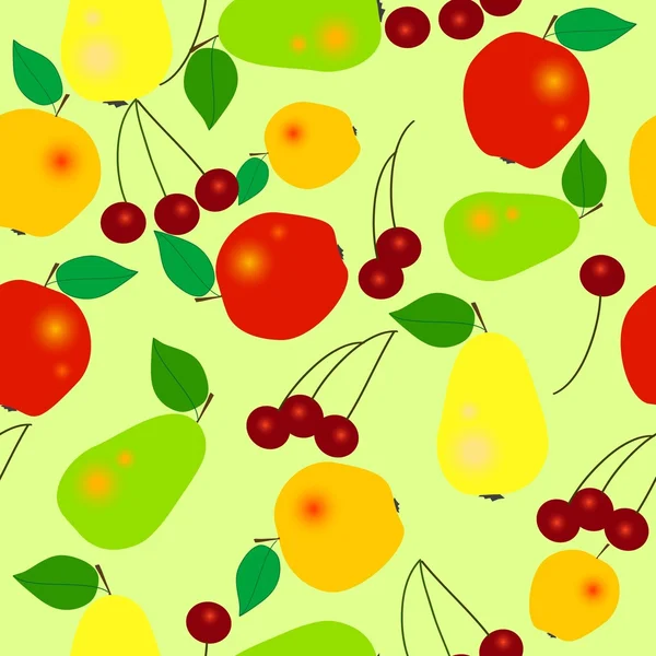 Modèle de fruits sans couture — Image vectorielle