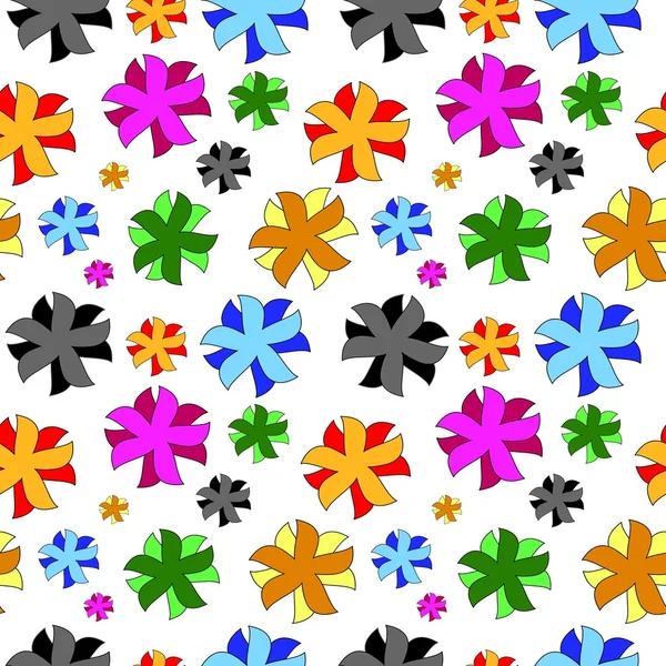 Modèle de fleur d'art sans couture — Image vectorielle
