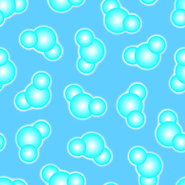 Seamless pattern with water molecules — Stock Vector