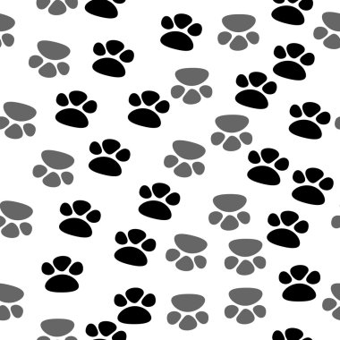 Seamless footprint pattern clipart