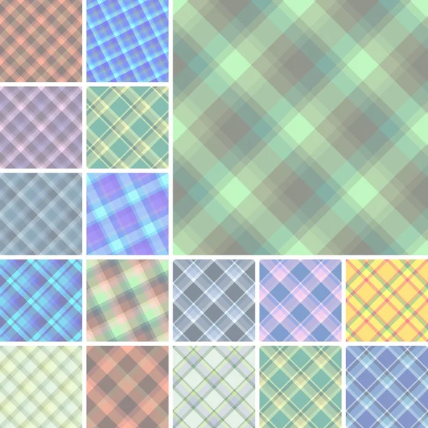 Seamless plaid patterns — Stock Vector