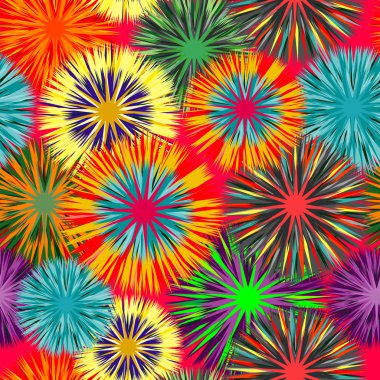 Seamless art flower pattern clipart