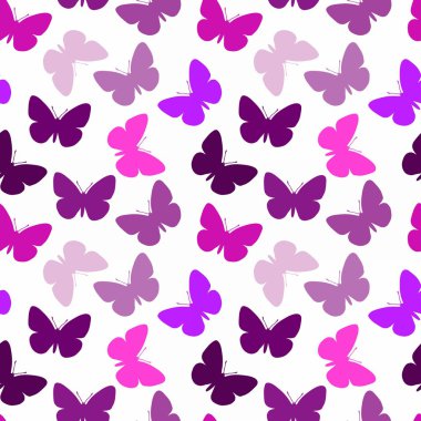 Seamless butterfly pattern clipart